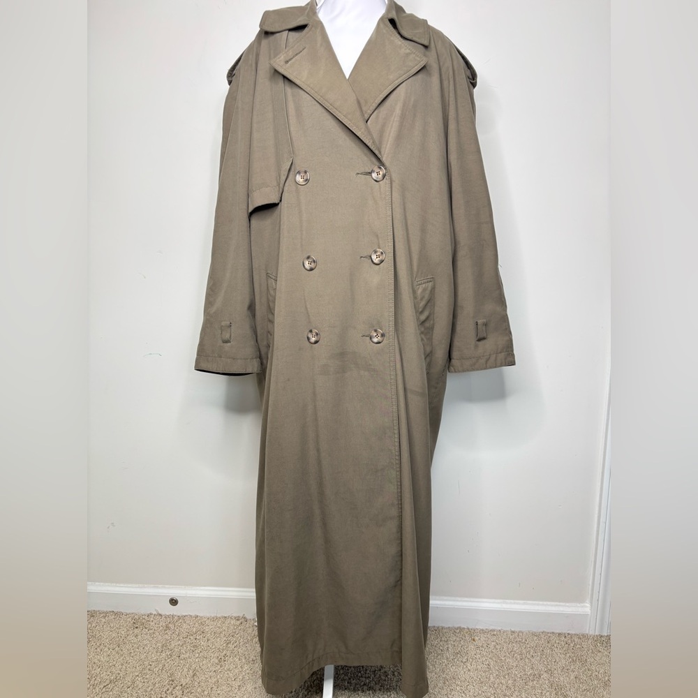 BN13‎ Forecaster of Boston Classic Trench Coat Taupe Double Breasted 9/10